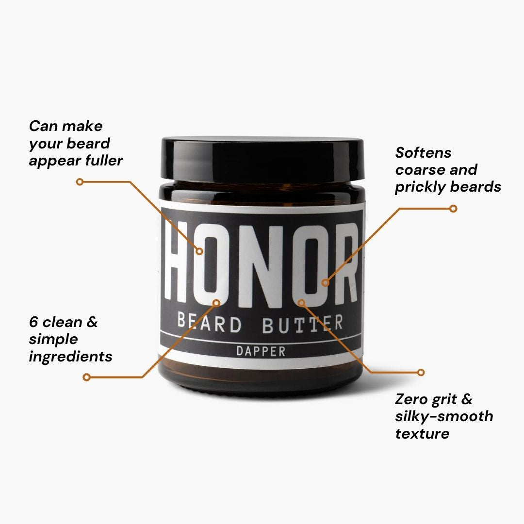 Beard butter diagram of benefits