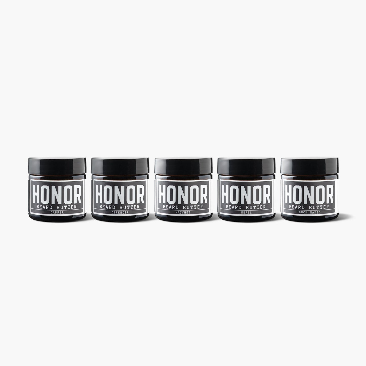 beard butter sample set on white background