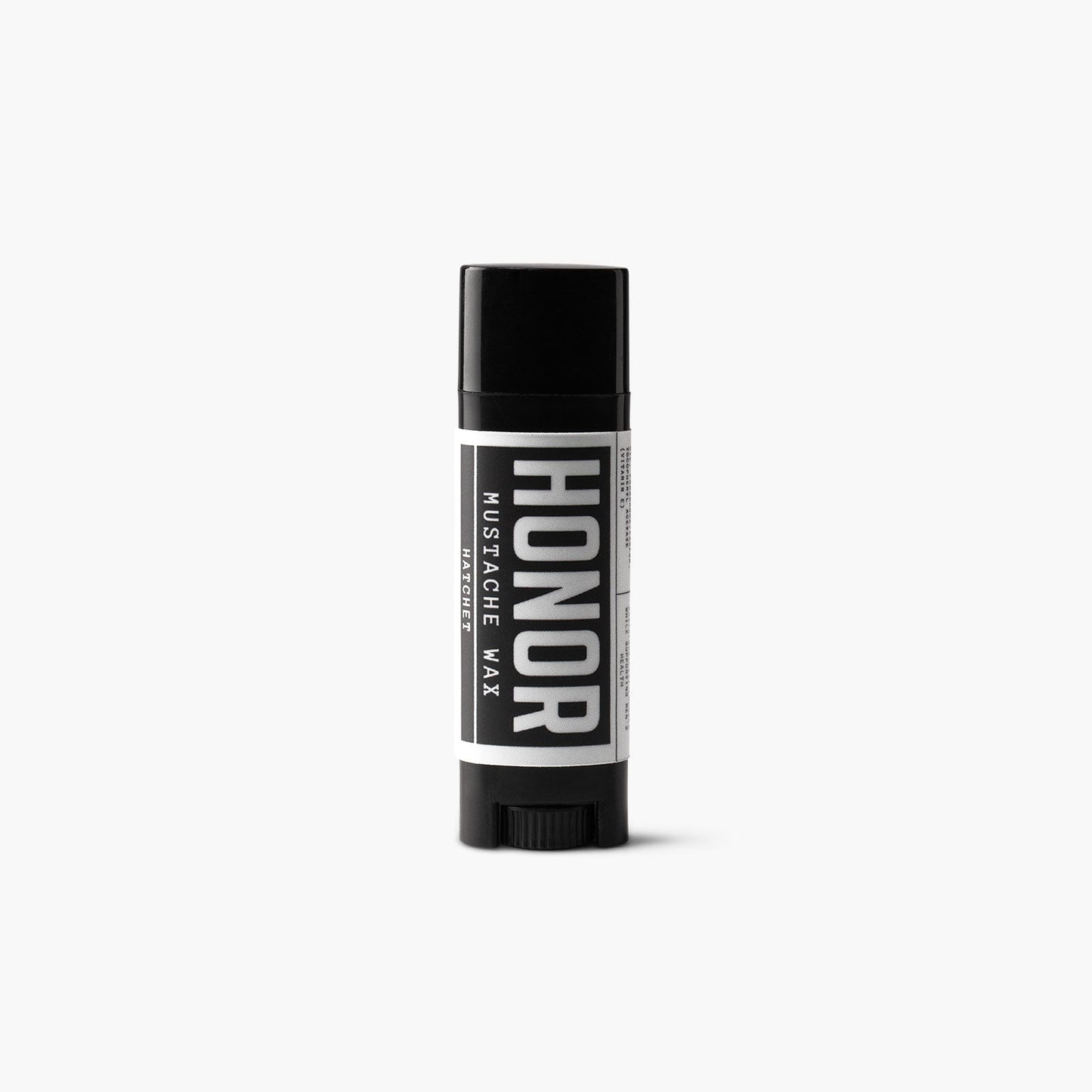 Honor's mustache wax in our Hatchet blend