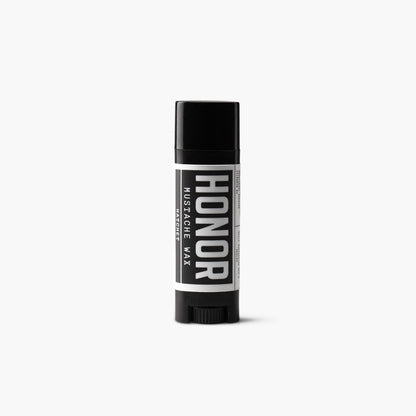 Honor's mustache wax in our Hatchet blend